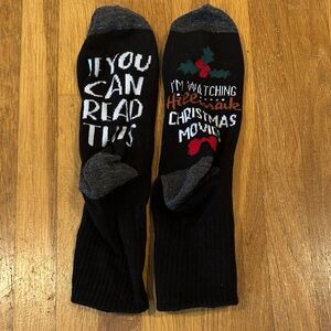 *last chance* Hallmark Black Christmas Socks